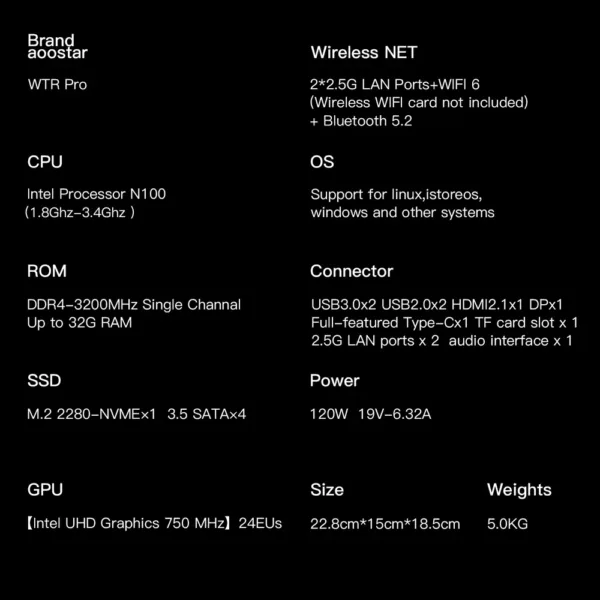 AooStar 4 Bay Intel N100 NAS